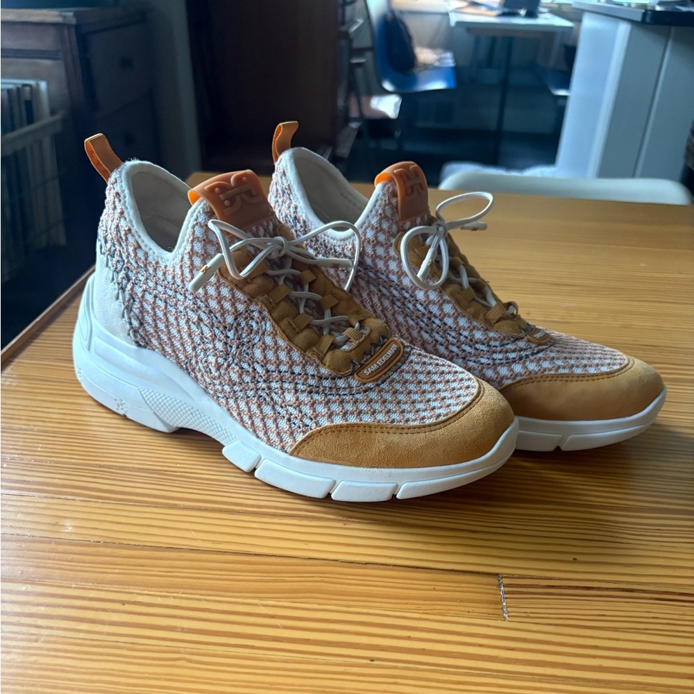 Sam Edelman Orange/Yellow and White Sneakers